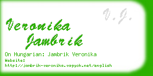 veronika jambrik business card